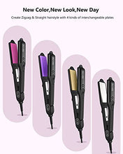 Load image into Gallery viewer, Terviiix Hair Crimper for Women with 4 Interchangeable Plates, Keratin & Argan Oil Infused Crimping Iron for Hair, Volumizing Crimper Hair Iron with 5 Heat Settings & 60 Min Auto Off
