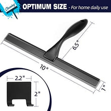 Load image into Gallery viewer, Shower Squeegee, 10-Inch Matte Black Squeegee, All-Purpose Stainless Steel Squeegee for Bathroom, Shower Doors, Mirrors, Tiles and Car Windows - 100% Streak Free