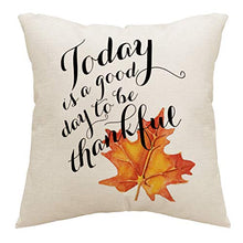 Load image into Gallery viewer, ZUYUSUT Fall Pillow Covers 18x18 Inch Set of 4 Harvest Pumpkins Leaves Autumn Holiday Rustic Linen Pillow Case Farmhouse Decorations Thanksgiving Fall Decor for Sofa Couch Indoor Outdoor
