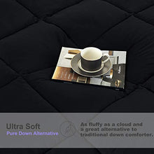 Load image into Gallery viewer, Seward Park All Season Down Alternative Reversible Quilted Comforter, Hypoallergenic, Lightweight, Plush Microfiber Fill, Duvet Insert or Summer Comforter, Black/Gray Brown, King Size