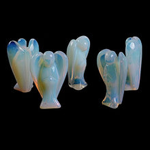 Load image into Gallery viewer, Justinstones Carved Moonstone Opalite Gemstone Peace Angel Pocket Guardian Angel Healing Statue 2 inch