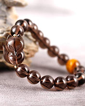 Load image into Gallery viewer, Lightock Fox Ice Obsidian Bracelet Engraved in Sanskrit Six-Word Lucky Bracelet for Women 10mm Beads