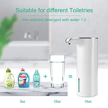 Load image into Gallery viewer, Automatic Touchless Soap Dispenser, Oyye 15.37oz/450ml Rechargeable Electric Foaming Soap Dispenser with Adjustable Switches Infrared Motion Sensor, Suitable for Bathroom/Kitchen/Office/Hotel