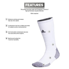 Load image into Gallery viewer, adidas unisex-adult 5-Star Team Cushioned Crew Socks (1-Pair), White/Black , Medium