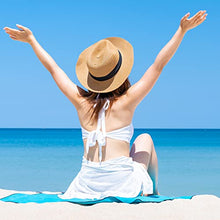 Load image into Gallery viewer, 2-Pack Beach Hats for Women Summer Straw Sun Hats Women's Wide Brim Fedora Hat UV Protection Fashion Travel Accessories