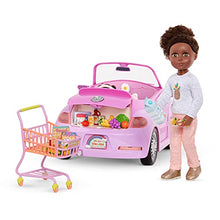 Load image into Gallery viewer, Glitter Girls Dolls – Shopping Cart Playset – Pink & Purple Rolling Grocery Cart – Play Food Pizza, Ice Cream, and Fruit – 14” Doll Accessories – Toys for Kids Ages 3 and Up