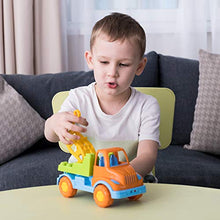 Load image into Gallery viewer, Tow Truck Toys for Boys - Car Carrier Truck Toy - Construction Vehicle Toys for Toddlers by POLESIE -Blue/Red