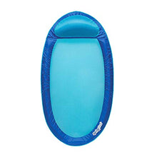 Load image into Gallery viewer, SwimWays 6038957 Water Hammock Styled Spring Swimming Pool Float Blue Recliner with Mesh Bed, Oversized Pillow, and Carry Bag