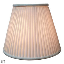 Load image into Gallery viewer, Royal Designs deep Empire Side Pleat Basic Lamp Shade, White, 9 x 18 x 14