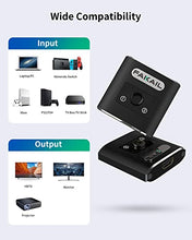 Load image into Gallery viewer, HDMI Switch 4K 60Hz HDMI Splitter FAKAIL HDMI 2.0 Switcher 2 in 1 Out & 1 in 2 Out Bi-Directional HDMI Splitter Support 4K 3D HDR for Xbox PS4 Blu-Ray Player Fire Stick Roku HDTV Monitor