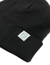Load image into Gallery viewer, EMF Protection Hat Radiation Blocking Beanie by Halsa. Silver Fabric. High Shielding Efficiency. Blocks Radiation from Cell Phones, WiFi, Smart Meters, Power Lines, Microwaves and More. Black.