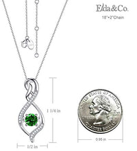 Load image into Gallery viewer, Emerald Necklace for Mom Women Wife Forever Love Infinity Pendant Necklace Birthday Gifts Jewelry for Wife Women Anniversary Gift for Her Sterling Silver
