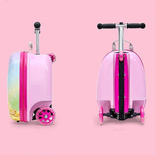 Load image into Gallery viewer, Kid' Scooter Luggage Case ?20" Ride-on Scootcase for Boys Suitcase with Collapsible Scooter ?Cartoon Children's Suitcase Baby Scooter Suitcase Trolley Case Slide Car Stand (E)