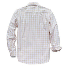 Load image into Gallery viewer, Dubinik Mens Button Down Long Sleeve Shirts 100% Cotton Plaid Casual Shirt with Pocket Beige Khaki