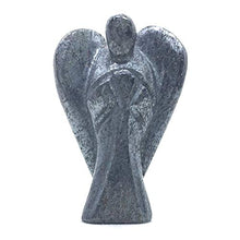 Load image into Gallery viewer, Nelson Creations, LLC Hematite Hand-Carved Natural Gemstone Crystal Healing Angel Figurine Statue, 2 Inch