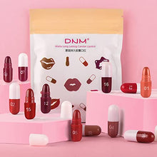 Load image into Gallery viewer, BINGBRUSH 18Pcs Mini Capsule Makeup Lipstick Pills Set, Long Lasting Matte Lipstick Lip Stain Set Lápiz Labial Rojo Women Red Matte Lipsticks Cute Lip Stick Purse Set Labiales Matte Larga Duracion 24