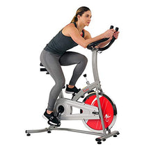Load image into Gallery viewer, Sunny Health & Fitness Indoor Exercise Stationary Bike with Digital Monitor, 22 LB Chromed Flywheel (Felt Resistance)
