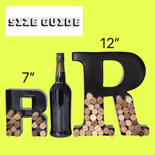 Load image into Gallery viewer, Made Easy Kit Metal Letter Wine Cork Keepsake Saver & Holder Monogram w/Free Wall Mount Kit A-Z (Letter L, Large)