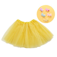 Load image into Gallery viewer, Jeowoqao Girls Tutu Set, 5pcs Tutus Dance Tutus Dress with 5pcs Flower Hairpins Fit Kids Age 3-8