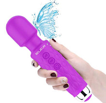 Load image into Gallery viewer, Powerful Vibrate Wand Massager with 20 Magic Vibration Modes Whisper Quiet Waterproof Personal Handheld Cordless for Neck Shoulder Back Body Massage Sports Recovery & Muscle Aches