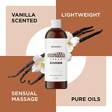 Load image into Gallery viewer, Vanilla Massage Oil for Massage Therapy - Sensual Massage Oil for Couples with Aromatherapy Oils Jojoba Sweet Almond & Coconut Oil for Powerful Skin Care Benefits - Therapeutic Relief Couples Gift