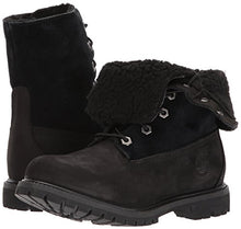 Load image into Gallery viewer, Timberland Womens Authentics Teddy Fleece Waterproof Fold-Down Black Nubuck Boot - 9.5 M