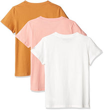 Load image into Gallery viewer, Kid Nation Kids Unisex 3 Packs 100% Cotton Tagless Short Sleeve Crewneck T Shirts S Biscuit + Eggnog + Seashell Pink