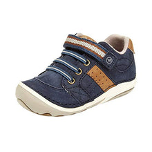 Load image into Gallery viewer, Stride Rite girls Artie Lightweight Leather Sneaker, navy, 6 W US