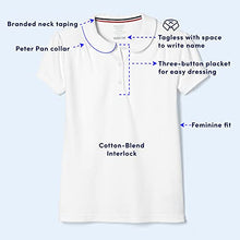 Load image into Gallery viewer, French Toast Girls' Toddler Short Sleeve Peter Pan Collar Polo Shirt, Navy, 2T