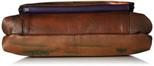 Load image into Gallery viewer, Anna by Anuschka Hand Painted Leather Women's Cross Body Organizer, Serengeti Sunset