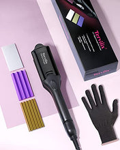 Load image into Gallery viewer, Terviiix Hair Crimper for Women with 4 Interchangeable Plates, Keratin & Argan Oil Infused Crimping Iron for Hair, Volumizing Crimper Hair Iron with 5 Heat Settings & 60 Min Auto Off