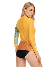 Load image into Gallery viewer, ADOREISM Womens Long Sleeve Rash Guard Compression UPF 50+ Swim Shirts Surf Swimsuit Top(King Kong,M)