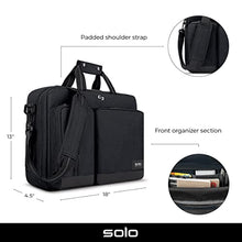 Load image into Gallery viewer, Solo New York Duane Hybrid Convertible Laptop Briefcase, Slate, One Size