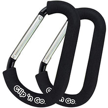 Load image into Gallery viewer, PBnJ baby Clip n Go - 2 Pack X-Large Stroller Organizer Hook Clip for Purse Shopping & Diaper Bags