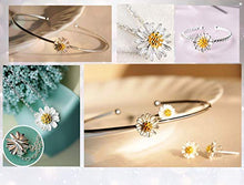 Load image into Gallery viewer, ISAACSONG.DESIGN 925 Sterling Silver Daisy/Sakura/Snowflake Flower Crystal Pendant Necklace Earring Bracelets Ring Set for Women (Fresh Love As Daisy Set)
