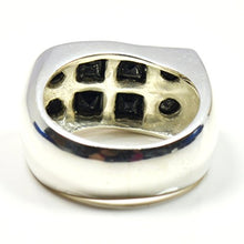 Load image into Gallery viewer, Gemsonclick Natural Sterling Silver Handmade Men Band Jewelry 2 Cut Stone Black Onyx Ring Sizes 4 to 13