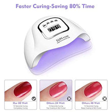 Load image into Gallery viewer, UV Gel Nail Lamp,150W UV Nail Dryer LED Light for Gel Polish-4 Timers Professional Nail Art Accessories,Curing Gel Toe Nails,White,1PK