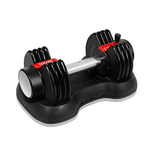 Load image into Gallery viewer, CDCASA Adjustable Dumbbell 25 lbs for Home Gym and Workout with Handle and Plates Free Weights for Men Women Selectorized Dumbbells for Fitness from 5 to 25 pounds (Single)