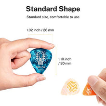 Load image into Gallery viewer, Donner Celluloid Guitar Picks 16 Pack with Tin Box includes Thin, Medium, Heavy & Extra Heavy Picks, for Acoustic Guitar Electric Guitar Ukulele