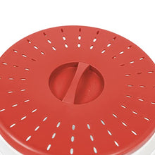 Load image into Gallery viewer, Tovolo Vented Collapsible Microwave Food Cover With Easy Grip Handle, Dishwasher-Safe, BPA-Free Silicone & Plastic, 10.5" Round, Red