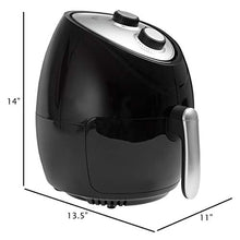 Load image into Gallery viewer, Classic Cuisine Air Fryer 3.7QT-Healthy Oil-Free Electric Cooker with Timer and Temperature Control-For Fries, Chicken, Bacon, Veggies, Desserts, Black