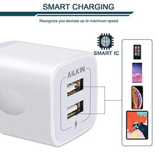 Load image into Gallery viewer, USB Plug, Wall Charger, AILKIN 2.1A Power Wall Home Fast Charging Staion Base Box Cube Block Outlet Brick Replacement for iPhone Cell Phone, Samsung Charger Box, LG and More USB Charge Dock