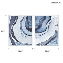 Load image into Gallery viewer, Madison Park Ethereal Wall Art-Multi Blue, Print in White Frame Modern Abstract Stretched 2 Piece Set Painting Living Room Décor, Each Canvas: 23.5" W x 29.5" H x 1.625" D, 2 Count