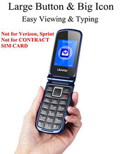 Load image into Gallery viewer, Uleway 3G Flip Phone Unlocked SOS Button Dual Screen Tmobile Flip Phone Dual Battery Basic Cell Phone for Senior&Kids (Blue)