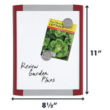 Load image into Gallery viewer, Quartet Magnetic Whiteboard, 8-1/2" x 11" White Board for Wall, Dry Erase Board for Kids, Perfect for Home Office & Home School Supplies, 1 Dry Erase Marker, 2 Magnets, Red Frame (MHOW8511-RD)