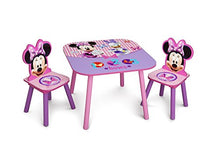 Load image into Gallery viewer, Delta Children Kids Table and Chair Set (2 Chairs Included) - Ideal for Arts & Crafts, Snack Time, Homeschooling, Homework & More, Disney Minnie Mouse