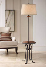Load image into Gallery viewer, Chadwick Rustic Farmhouse Tray Table Floor Lamp - Franklin Iron Works