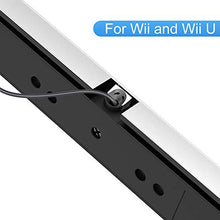 Load image into Gallery viewer, KIMILAR Replacement Wired Infrared IR Ray Motion Sensor Bar Compatible with Wii and Wii U Console (Silver/Black)
