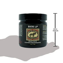 Load image into Gallery viewer, Bickmore Leather Conditioner, Scratch Repair Bick LP 4oz - Heavy Duty LP Leather Preservative | Leather Protector, Softener and Restorer Balm for Dry, Cracked, and Scratched Leather | Made in USA