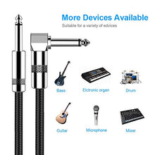 Load image into Gallery viewer, Guitar Cable 10ft New bee Electric Instrument Cable Bass AMP Cord for Electric Guitar, Bass Guitar, Electric Mandolin, Pro Audio (Right Angle to Straight, Black)